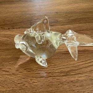 Hadeland Crystal Whale Figurine NWOT